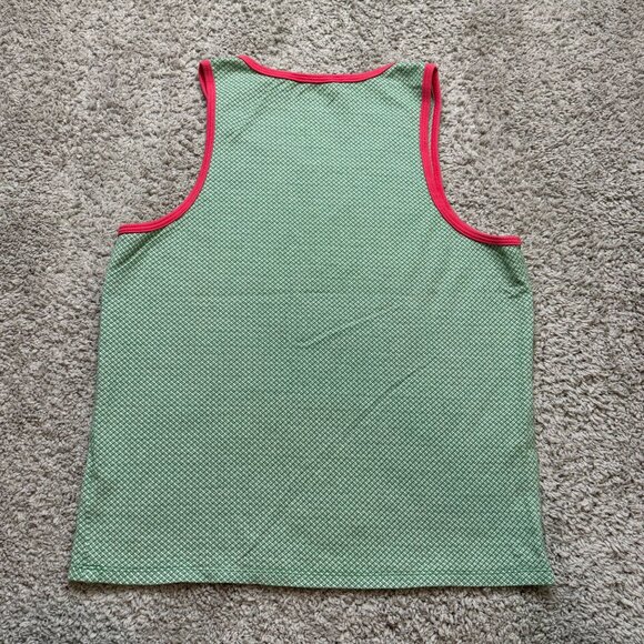 Mr Turk By Trina Turk Mens Tank Top Summer Green Red Size Small - Picture 4 of 6
